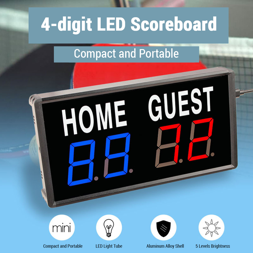 Портативное 4-значное светодио – обзор и цена Table Tennis Scoreboard